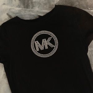 BLACK STUDDED MICHAEL KORS TEE